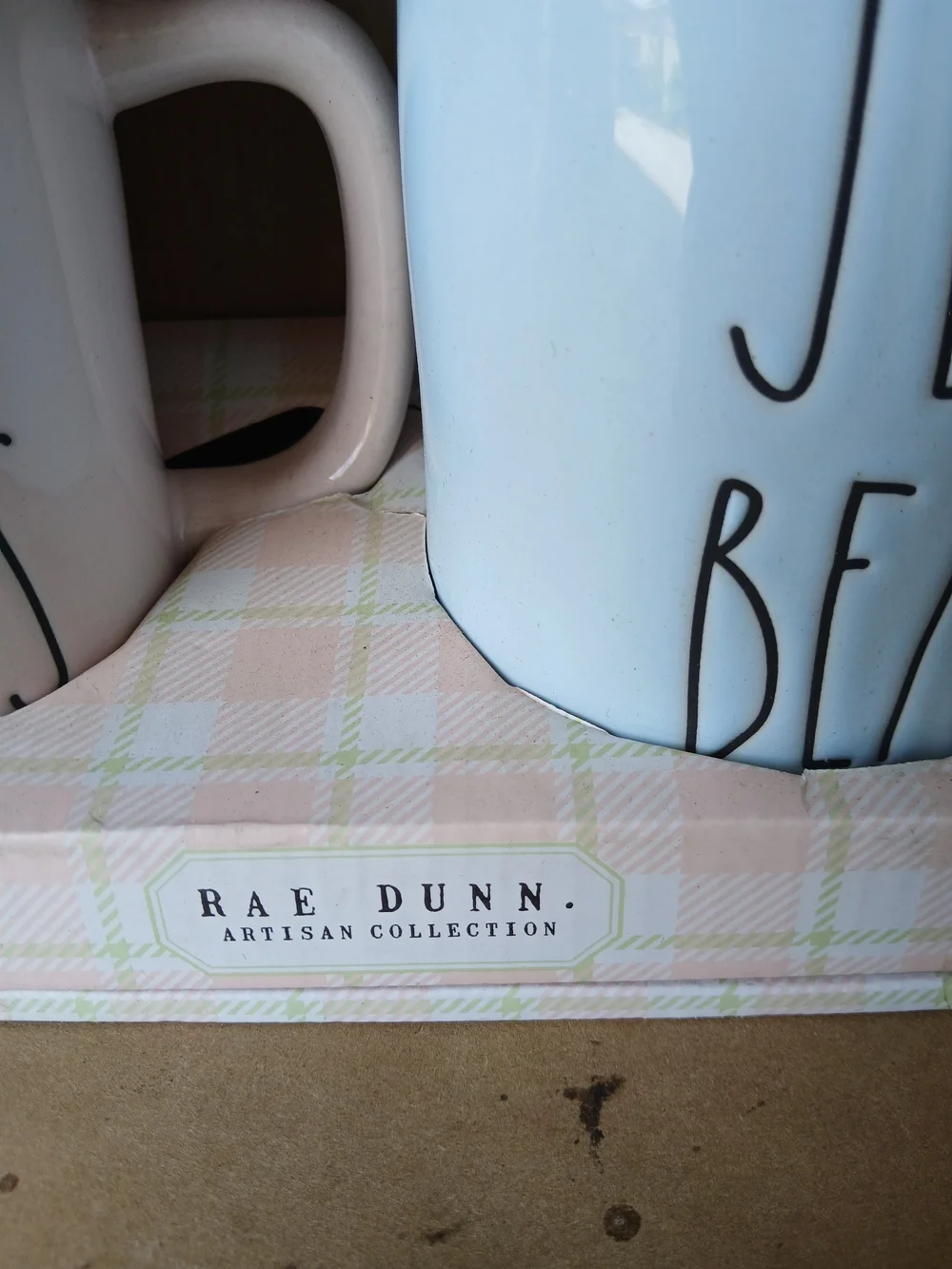 Rae Dunn 'Jelly Beans' Pink and Blue Stoneware Mug Set